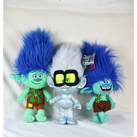 Trolls Plush Large Happy Branch, Tiny Diamond Doll Lot of 4 Dreamworks 16”, 27 - Picture 2 of 9